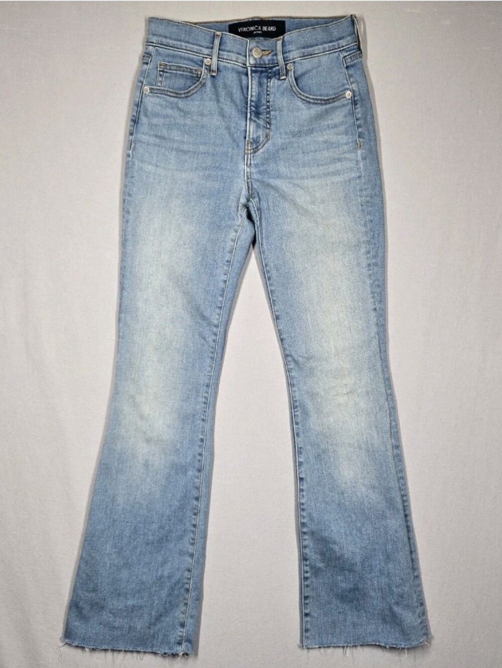 Veronica Beard Jeans Cameron High Rise Bootcut Size 24 Raw Hem Fits 25x28